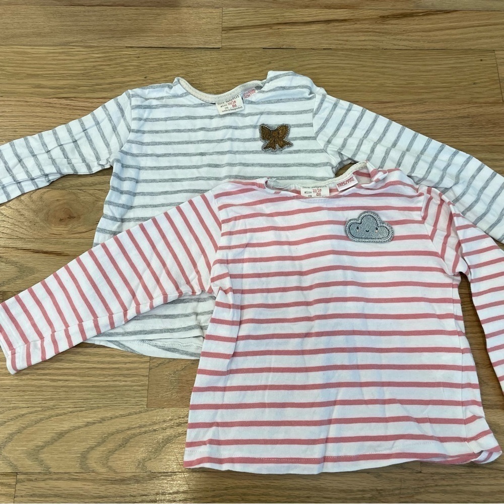 Zara 2 Striped Patch Tops
